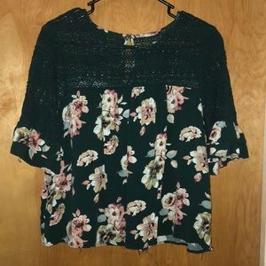 A cute peplum lace shirt